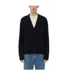 Bottega Veneta Intrecciato-patches Cardigan In Black