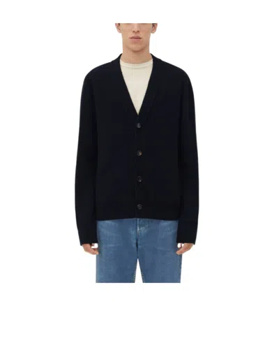 Bottega Veneta Intrecciato-patches Cardigan In Black