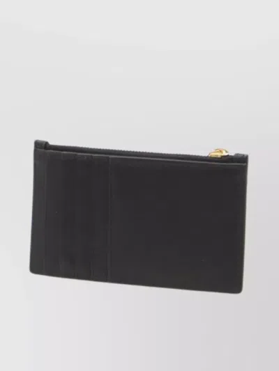 Bottega Veneta Intrecciato Pattern Compact Lambskin Cardholder