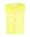 Bottega Veneta Intrecciato Pattern Padded Gilet In Yellow