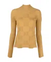 Bottega Veneta Intrecciato-patterned Wool-blend Jumper In Nude