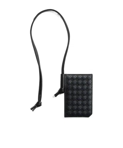 Bottega Veneta Intrecciato Piccolo Badge Holder In Yellow
