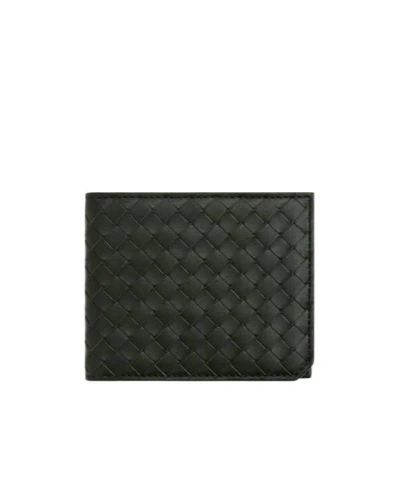 Bottega Veneta Intrecciato Piccolo Business Card Case In Black