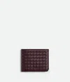 Bottega Veneta Leather Intrecciato Piccolo Bifold Wallet In Brown