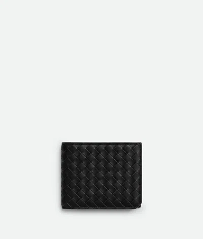 Bottega Veneta Intrecciato Piccolo Bi-fold Portemonnaie In Black