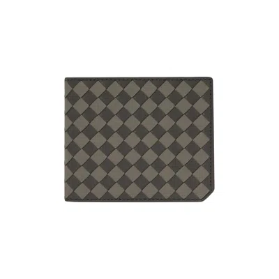 Pre-owned Bottega Veneta Intrecciato Piccolo Bi-fold Wallet 'lapilli/drizzle' | Grey | Men's Size Onesize