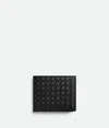 Bottega Veneta Portefeuille Bi-fold Intrecciato Piccolo Avec Porte-monnaie In Black