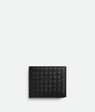 Bottega Veneta Intrecciato Piccolo Bi-fold Wallet With Coin Purse In 黑色