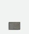 Bottega Veneta Intrecciato Piccolo Business Card Case In Lapilli/drizzle