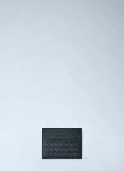 Bottega Veneta Intrecciato Piccolo Card Holder In Black