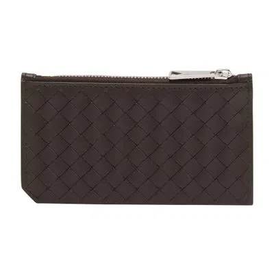 Bottega Veneta Intrecciato Piccolo Cardholder In Brown