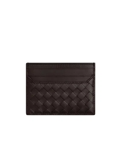 Bottega Veneta Intrecciato Piccolo Credit Card Case In Brown