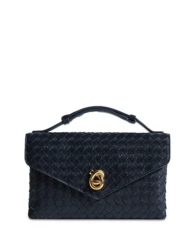 Bottega Veneta Intrecciato Piccolo Leather Crossbody In Black