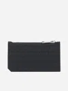 Bottega Veneta Intrecciato Piccolo Leather Zip Card Case In Black