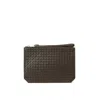 Bottega Veneta Intrecciato Piccolo Standing Pouch In Brown