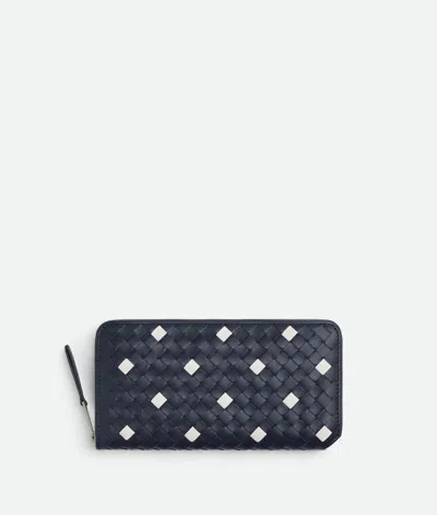 Bottega Veneta Intrecciato Piccolo Zip Around Wallet In Multi