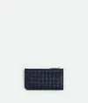 Bottega Veneta Intrecciato Piccolo Zipped Card Case In Space