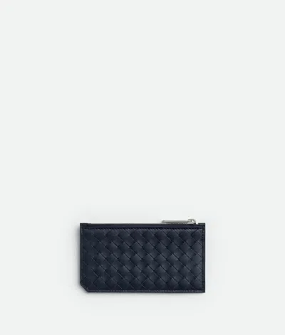Bottega Veneta Intrecciato Piccolo Zipped Card Case In Space