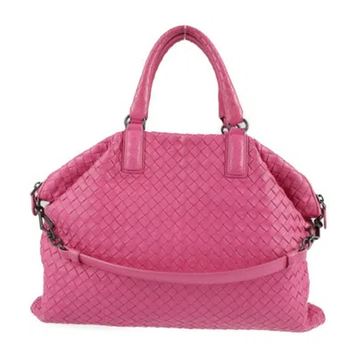 Pre-owned Bottega Veneta Intrecciato Pink Intrecciato Handbag Shopping Bag Shoulder Bag Tote Bag ()