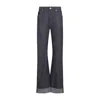 Bottega Veneta High-waisted Flared Denim Jeans With Contrasting Stitching