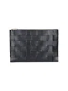 Bottega Veneta 'intrecciato' Pouch In Black  