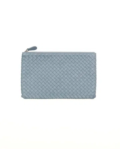 Bottega Veneta Intrecciato Pouch In Blue
