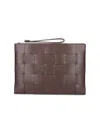 Bottega Veneta Intrecciato Pouch In Brown