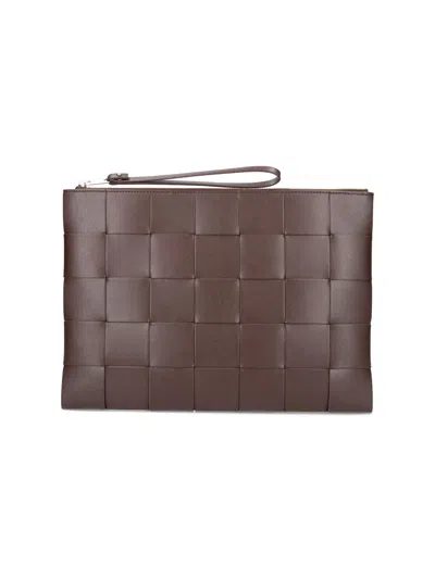 Bottega Veneta Intrecciato Pouch In Brown