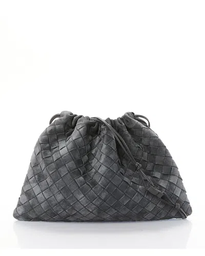 Bottega Veneta Intrecciato Pouch In Gray