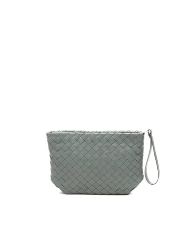 Pre-owned Bottega Veneta Intrecciato Pouch In Green