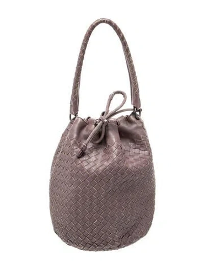 Pre-owned Bottega Veneta Intrecciato Pouch Vintage In Purple