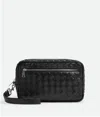 Bottega Veneta Intrecciato Pouch With Wristlet In Black