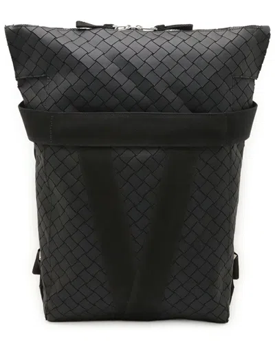 Bottega Veneta Intrecciato Rubber Backpack (authentic Pre-loved) In Black