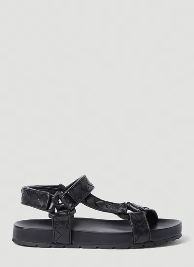 Bottega Veneta Intrecciato Sandals In Black