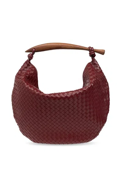 Bottega Veneta Intrecciato Sardine Handle Bag In Red