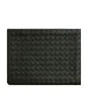Bottega Veneta Intrecciato Semi-zipper Handbag In Black