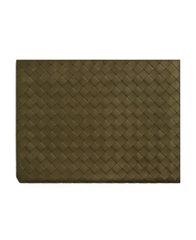 Bottega Veneta Intrecciato Semi-zipper Handbag In Green