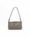 Bottega Veneta Intrecciato Shoulder Bag In Gray