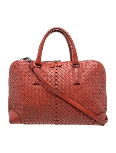 Pre-owned Bottega Veneta Intrecciato Shoulder Bag In Brown