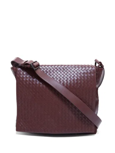 Pre-owned Bottega Veneta Intrecciato Shoulder Bag In Brown