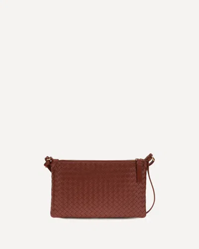 Bottega Veneta Intrecciato Shoulder Bag In Brown