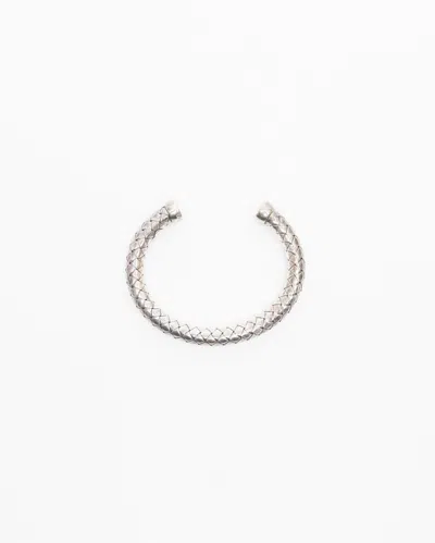 Bottega Veneta Intrecciato Silver Bangle