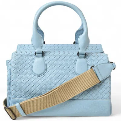 Pre-owned Bottega Veneta Intrecciato Sky Blue Intrecciato Handbag Shoulder Bag ()