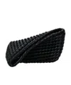 Bottega Veneta Intrecciato Slanted Clutch Bag In Black