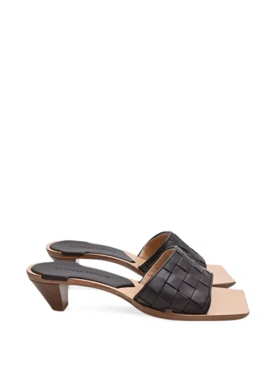 Pre-owned Bottega Veneta Intrecciato Slide Sandals In Brown