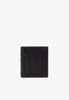 Bottega Veneta Khaki Intrecciato Bi-fold Wallet In Black