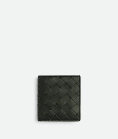 Bottega Veneta Intrecciato Slim Bi-fold Wallet In Green