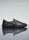 Bottega Veneta Woven Leather Sawyer Slip On Sneakers In Black