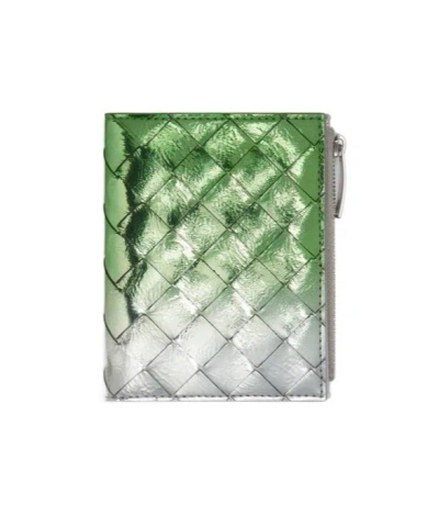 Bottega Veneta Intrecciato Small Bi-fold Wallet In Multi