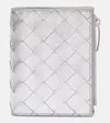 Bottega Veneta Intrecciato Small Leather Bifold Wallet In White